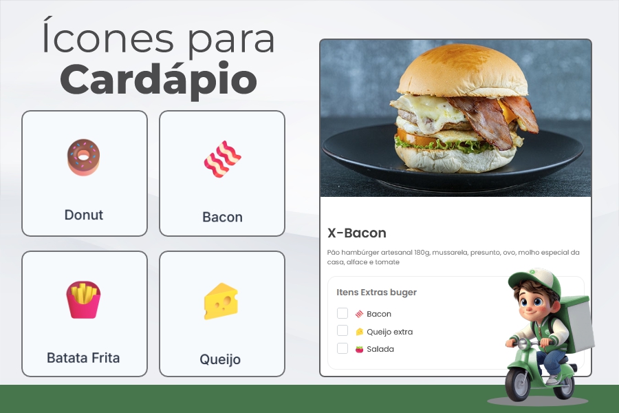 Cardápio com Ícones